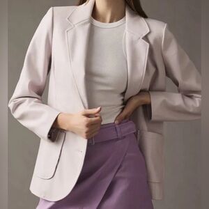 Anthropologie Women’s XS Lavender Faux Leather Blazer